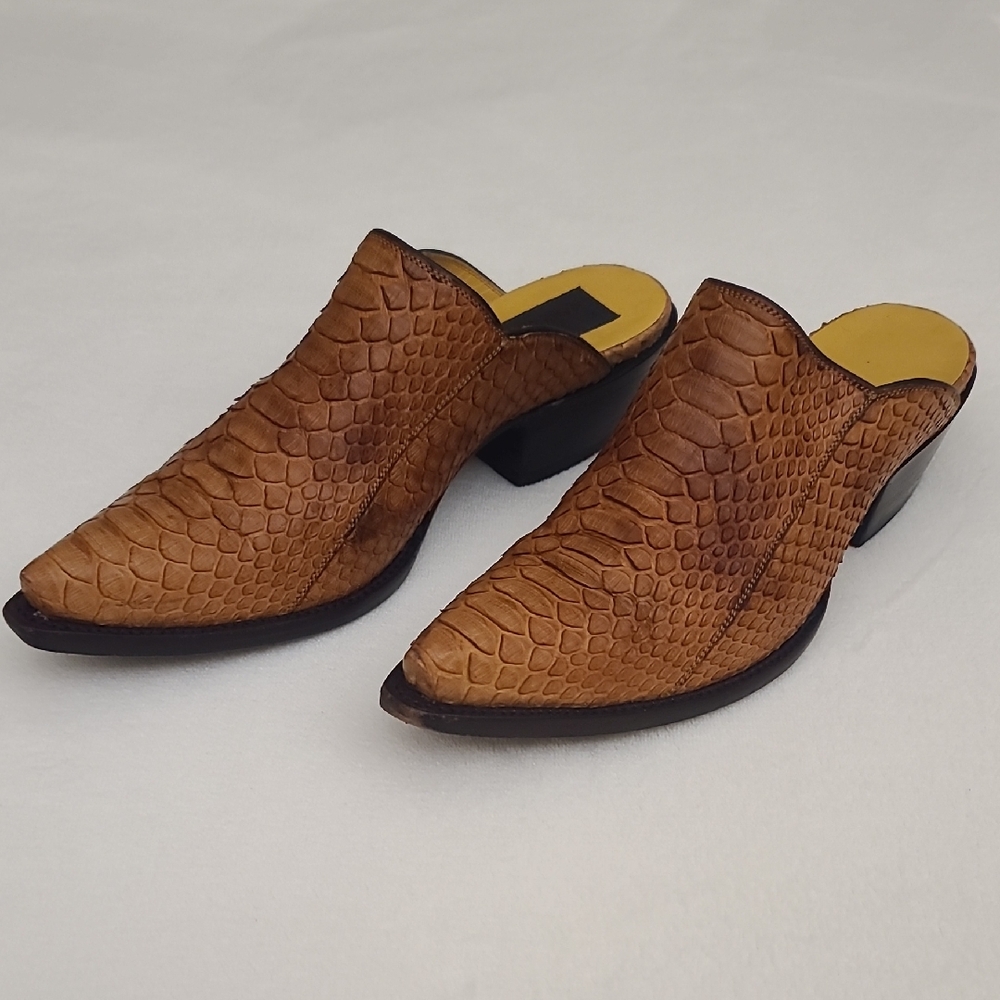 Tres Outlaw Custom Python Western Mules Size 8 - image 1